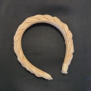 Pale pink braided headband / hatband